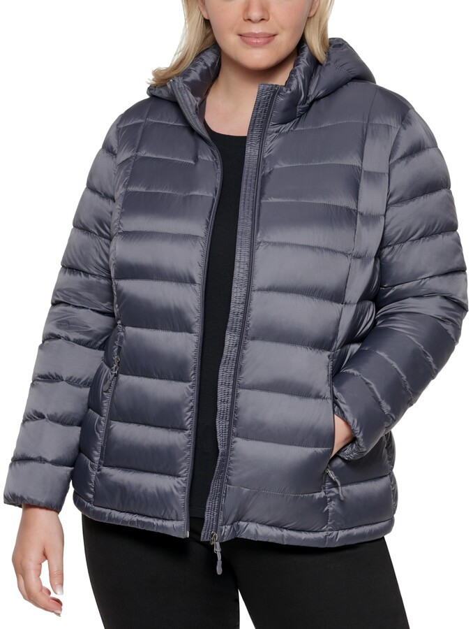 macys plus size down coats