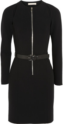 Michael Kors Collection Belted stretch-wool crepe mini dress