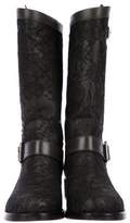 Thumbnail for your product : Valentino Lace Knee-High Boots