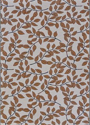 Couristan Dolce Floral Ivory Terracotta Indoor Outdoor Area Rug