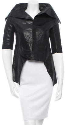 Rick Owens Structured Leather Jacket