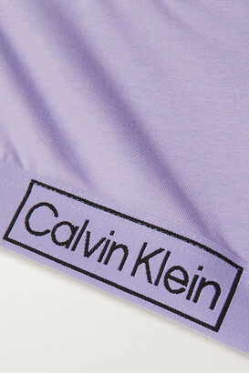 Calvin Klein Underwear Reimagined Heritage Stretch-cotton Jersey Soft-cup Bra - Lilac
