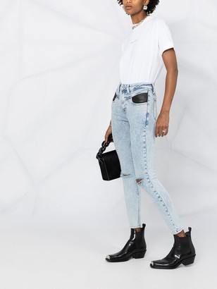 Calvin Klein Jeans High-Rise Block-Yoke Skinny Jeans