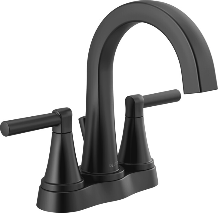 Delta Faucet Delta Becker Two Handle Centerset Bathroom Faucet in Matte Black 25891LF-BL