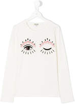 Thumbnail for your product : Kenzo Kids winking eye print T-shirt