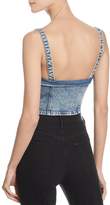 Thumbnail for your product : GUESS Embellished Denim Bustier Top