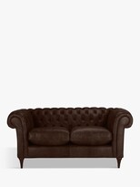 Thumbnail for your product : John Lewis & Partners Cromwell Chesterfield Small 2 Seater Leather Sofa, Dark Leg