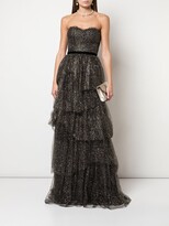 Thumbnail for your product : Marchesa Notte Ruffled Tiered Strapless Gown
