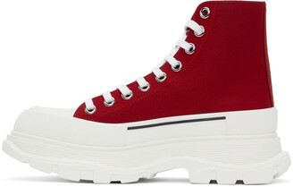 Alexander McQueen Red Tread Slick High Sneakers