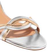 Thumbnail for your product : Aquazzura Moon Ray Cutout Metallic Leather Sandals