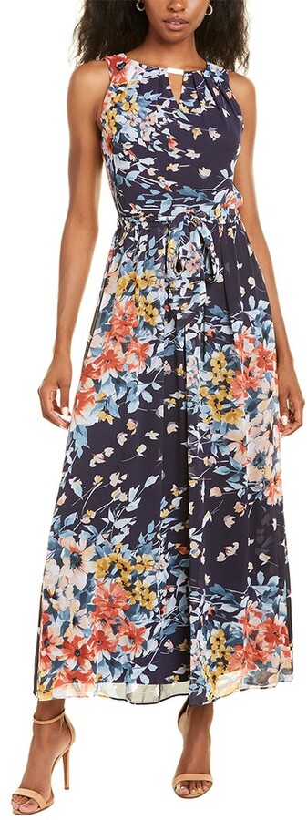 Donna Ricco Pleated Maxi Dress - ShopStyle