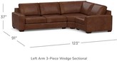 Thumbnail for your product : Pottery Barn Big Sur Square Arm Leather 3-Piece Sectional with Wedge