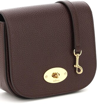 Mulberry SMALL DARLEY SATCHEL BAG OS Purple,Brown Leather