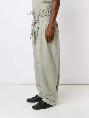 Craig Green draped elastic waistband trousers