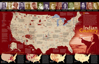 National Geographic Maps Indian Country Poster Map