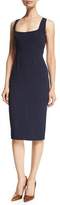 Thumbnail for your product : Narciso Rodriguez Square-Neck Open Back Sheath Dress, Navy