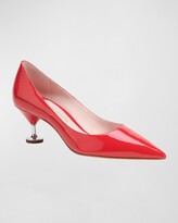 Thumbnail for your product : Kate Spade Garnish Patent Kitten-Heel Pumps