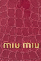 Thumbnail for your product : Miu Miu Croc-effect glossed-leather iPhone 4 sleeve