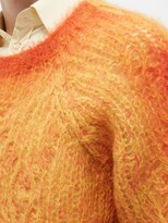 Thumbnail for your product : Marni Latticed Open-gauge Mohair-blend Sweater - Orange