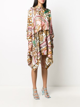 Moschino Handkerchief-Hem Printed Dress