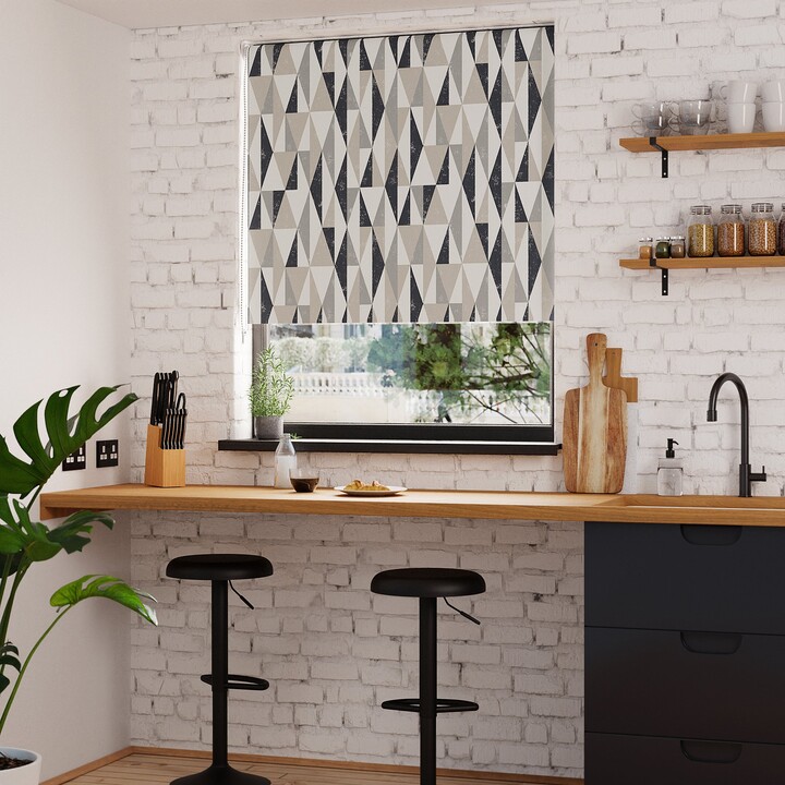 Dunelm Triangle Navy Blackout Roller Blind Navy ShopStyle Curtains