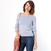 Thumbnail for your product : La Redoute R essentiel Cotton Boat Neck Sweater with Button Trim