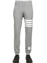Thumbnail for your product : Thom Browne Striped Cotton Jogging Trousers