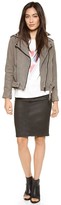 Thumbnail for your product : Current/Elliott The Soho Coated Stiletto Pencil Skirt