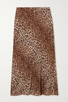 Thumbnail for your product : Rixo Kelly Leopard-print Chiffon Midi Skirt - Animal print