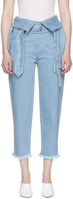 Marques Almeida Blue Crossover Jeans