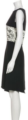 Narciso Rodriguez Colorblock Pattern Knee-Length Dress Black