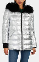 Thumbnail for your product : Yves Salomon Army by Women's Reversible Fur & Metallic Tech-Fabric Puffer Jacket - Silver