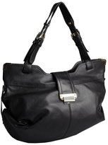 Thumbnail for your product : Kooba black leather expandable flap close 'Natasha' large hobo bag