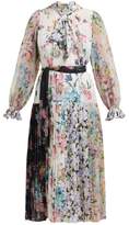 Thumbnail for your product : Zimmermann Ninety-six Floral-print Crepe De Chine Midi Dress - Womens - White Multi