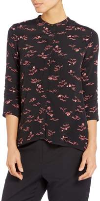 Sessun Collarless floral print blouse