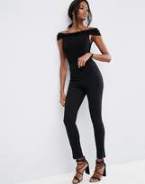 Thumbnail for your product : ASOS Off Shoulder Top in Rib With Deep Fold & Notch Detail