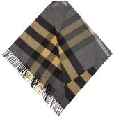 Thumbnail for your product : Burberry Checked Cashmere Bandana Scarf - Womens - Grey