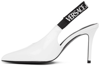 Versace Jeans Couture Jeans Couture White Patent Slingback Heels