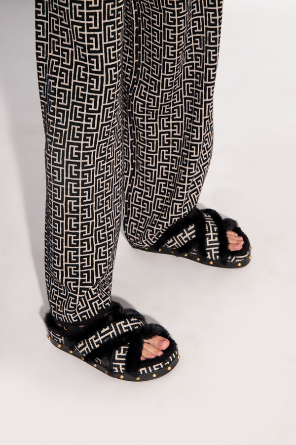 Balmain Platform Sandals Women's Black - ShopStyle
