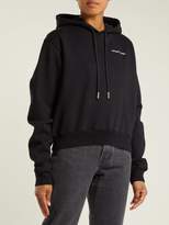Thumbnail for your product : Off-White Off White Logo Embroidered Hooded Sweatshirt - Womens - Black