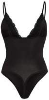 Thumbnail for your product : Topshop Lace Trim Plunge Bodysuit
