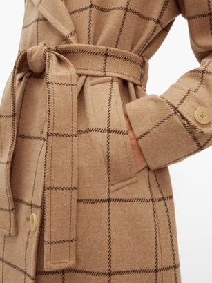 Giuliva Heritage Collection The Christie Checked Wool Trench Coat - Camel