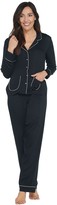Thumbnail for your product : Splendid Woven Rayon Notch Collar Piped Pajama Set