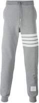 Thumbnail for your product : Thom Browne Sweatpant With Engineered 4-Bar Stripe In Light Grey Cotton Loopback