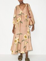 Thumbnail for your product : BERNADETTE floral-print V-neck dress