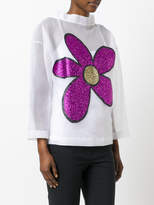 Thumbnail for your product : Christopher Kane long sleeve flower top