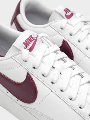 Nike Blazer Low Rise Sneakers in White and Bordeaux