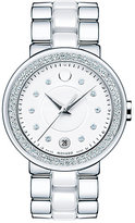 Thumbnail for your product : Movado Cerena Diamond, Stainless Steel & Ceramic Bracelet Watch