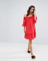 Thumbnail for your product : Vero Moda Off Shoulder Tiered Dress