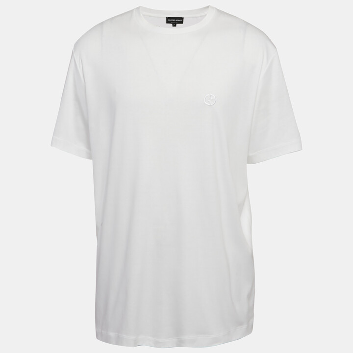 Giorgio Armani White Jersey Crewneck T-Shirt 4XL
